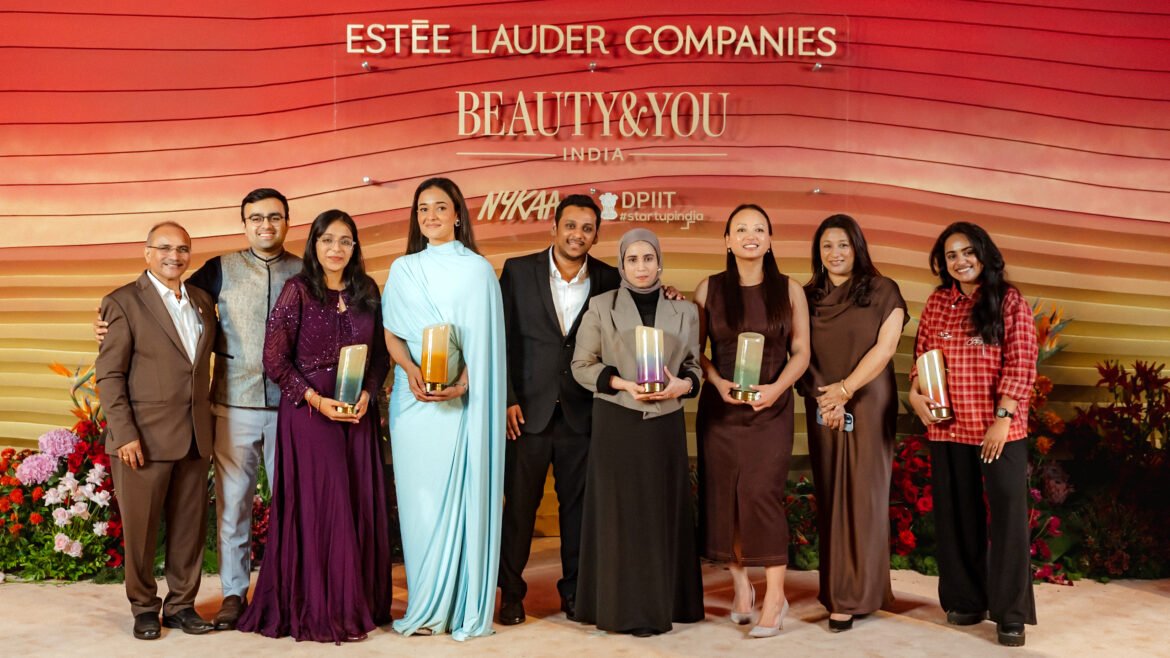 (L to R) BEAUTY&YOU India 2026 Winners Ajaykumar Mehta, Shriya Rambhia, and Dheer Rambhia, Directors, Goyam Green Tech (BREAKTHROUGH), Nirja Bhatt, Founder & CEO, Laani (GROW), Khatija Shabana, CEO, and Syed Mohammad Fouzan, Director, Boldpurity (IMAGINE), Rinzing Choden Bhutia, Founder, Agapi Sikkim (Visionary Women’s Award), and Pankti Sheth, Founder & Creative Director, De Icebreaker Creative Studio (DESIGN).